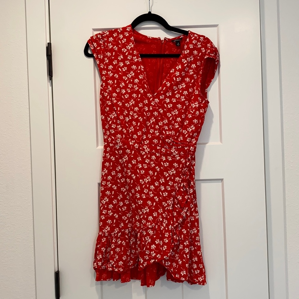 Jcrew Faux Wrap Daisy Mini Dress